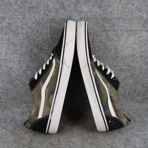 Vans Shoes Mens 11.5 Sneakers Old Skool Casual Skate Camo Black Lace Up Low - Picture 8 of 11